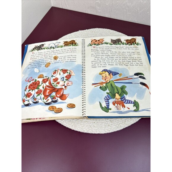 Santa's Workshop Vintage Christmas Pop Up Book White Plains Greeting Card 1951 - Picture 6 of 13